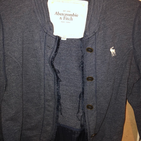 Navy Blue Abercrombie blazer Jacket - Picture 3 of 4
